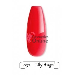 PolyAcril Gel UV/ LED pentru unghii false Lily Angel de 30 ML - 032 Corai-Pink Neon Noctilucent